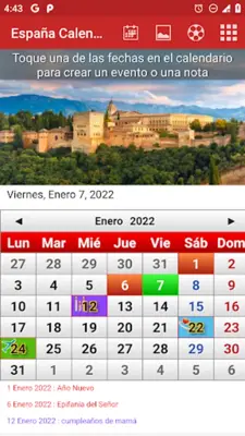 España Calendario 2022 android App screenshot 4